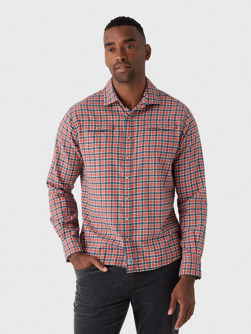 Johnnie-O Men's Snap Check Button-Down Shirt