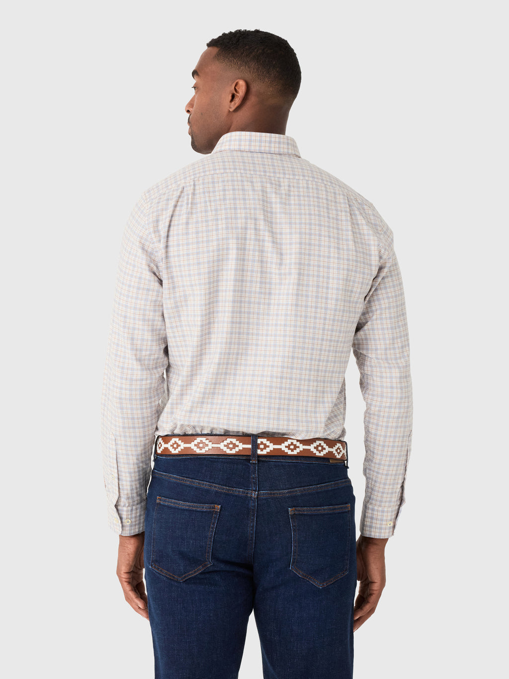 Johnnie-O Men's Bayview Pane Top Shelf Cotton Button-Down Shirt - Saint Bernard