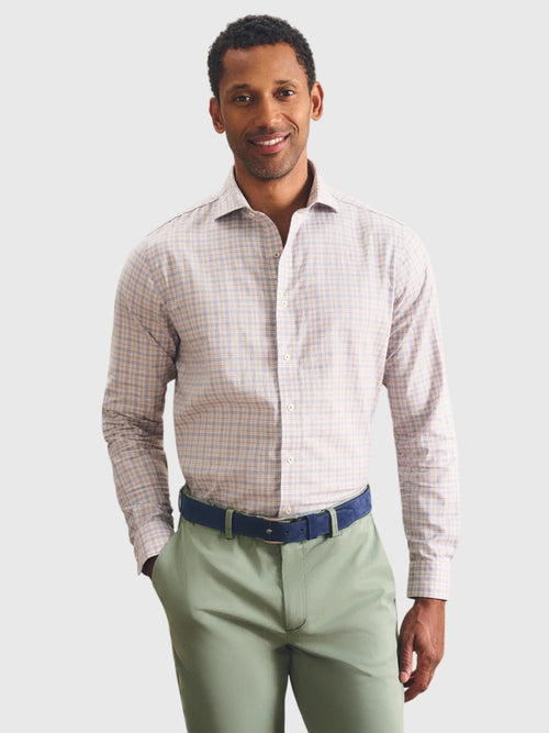 Johnnie-O Men's Bayview Pane Top Shelf Cotton Button-Down Shirt