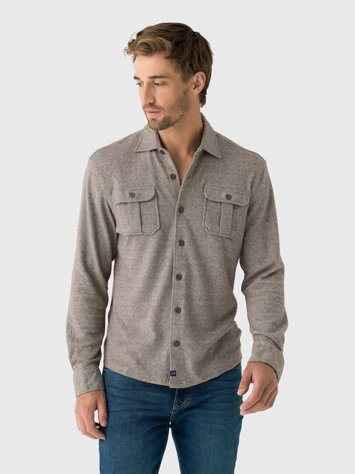 Johnnie-O Men's Carl Stretch Knit Flannel Lodge Shirt