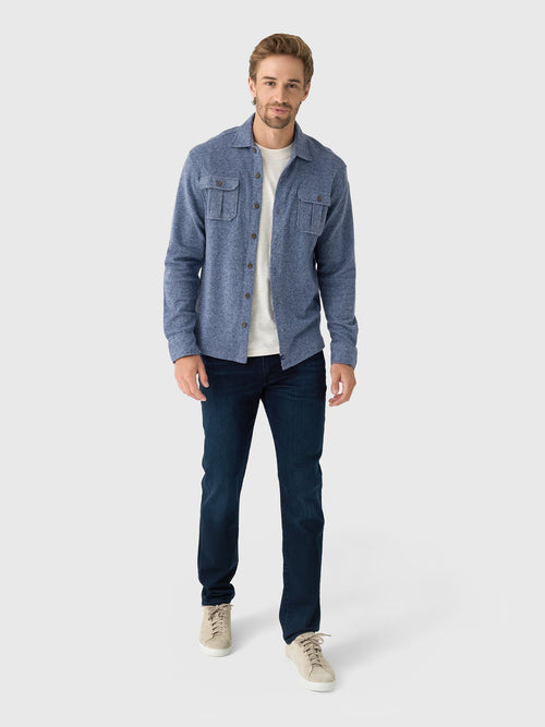 Johnnie-O Men's Carl Stretch Knit Flannel Lodge Shirt