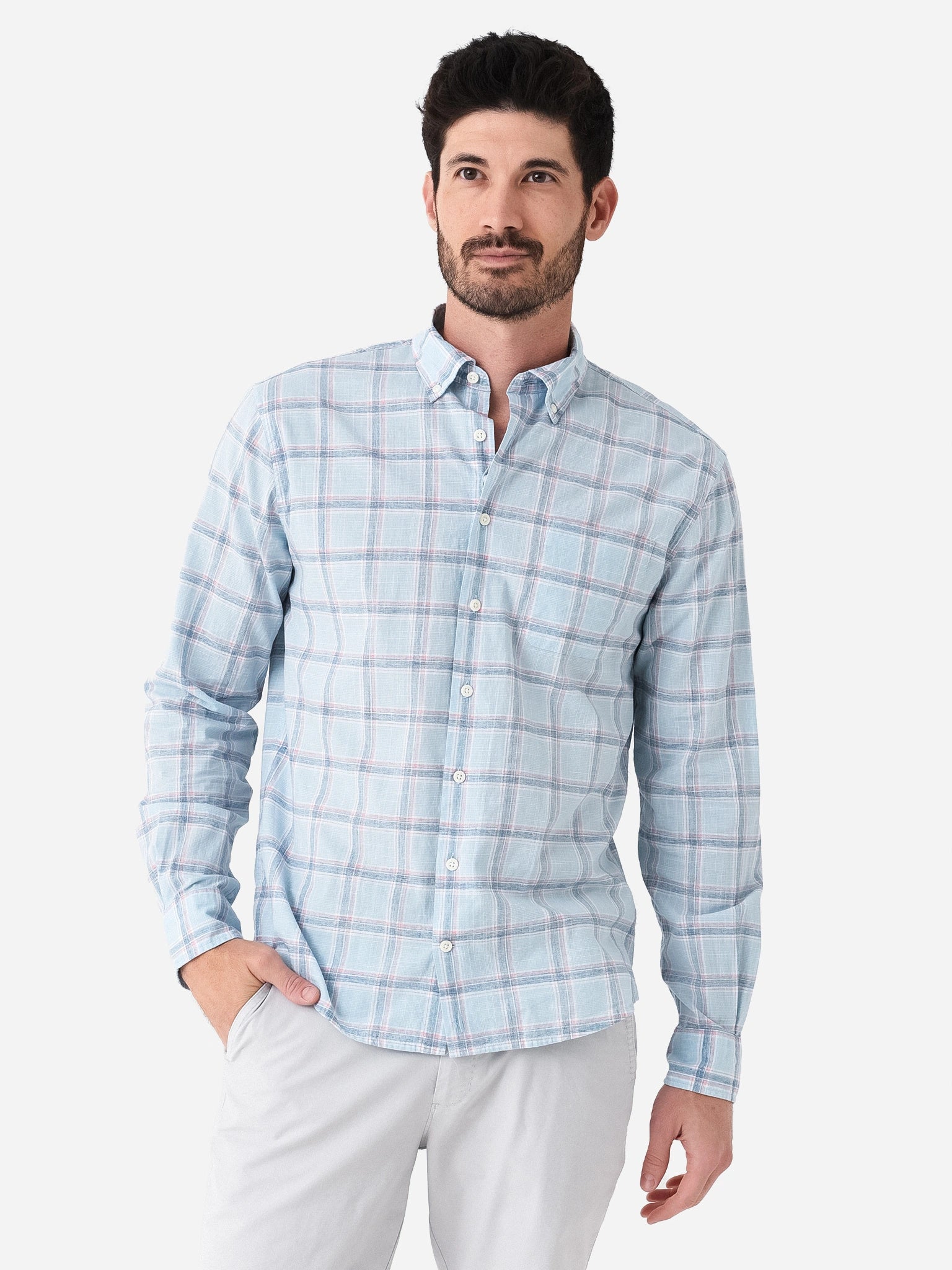 Johnnie-O Men's Blaze Hangin' Out Button-Down Shirt - Saint Bernard