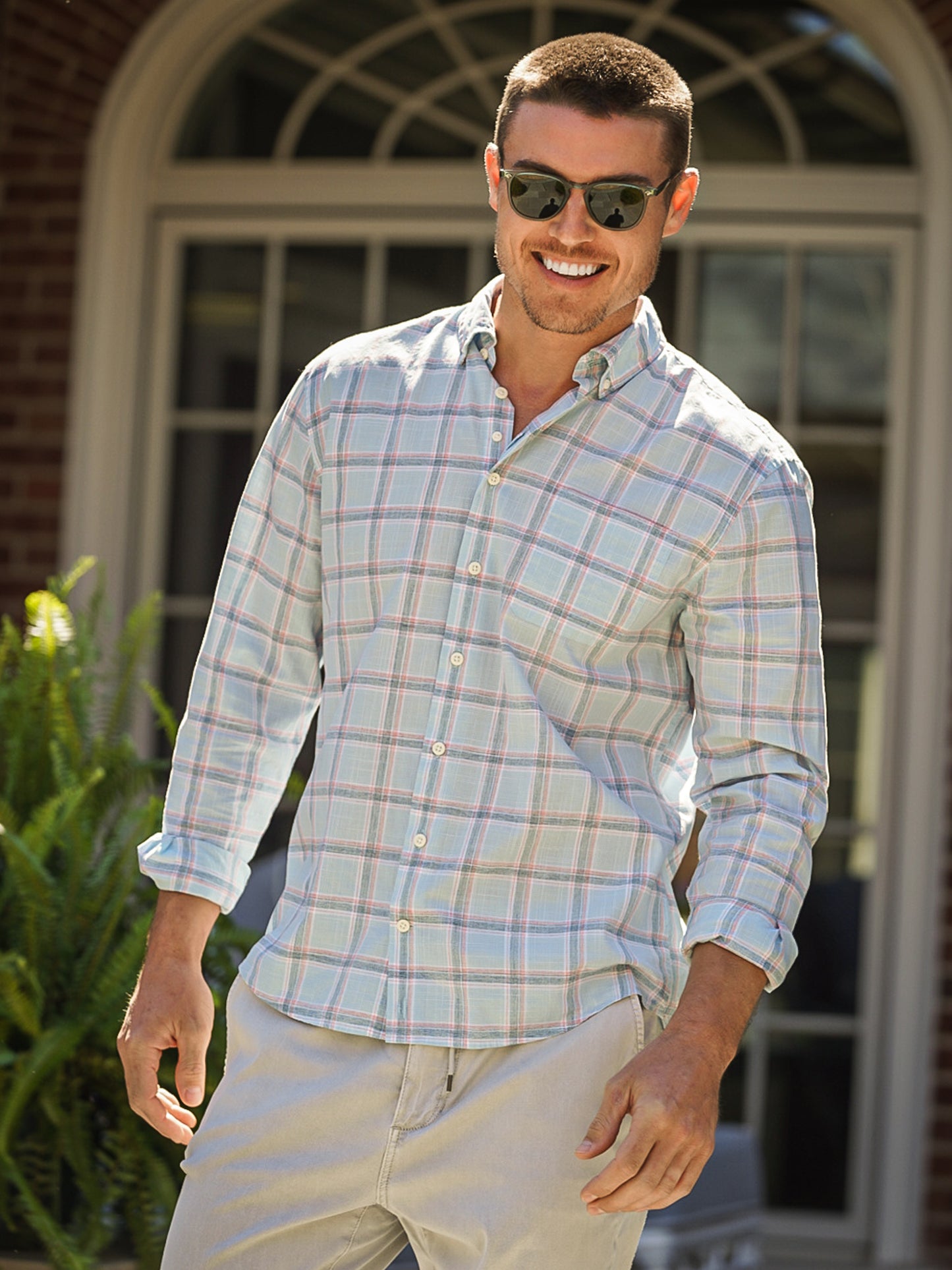 Johnnie-O Men's Blaze Hangin' Out Button-Down Shirt - Saint Bernard