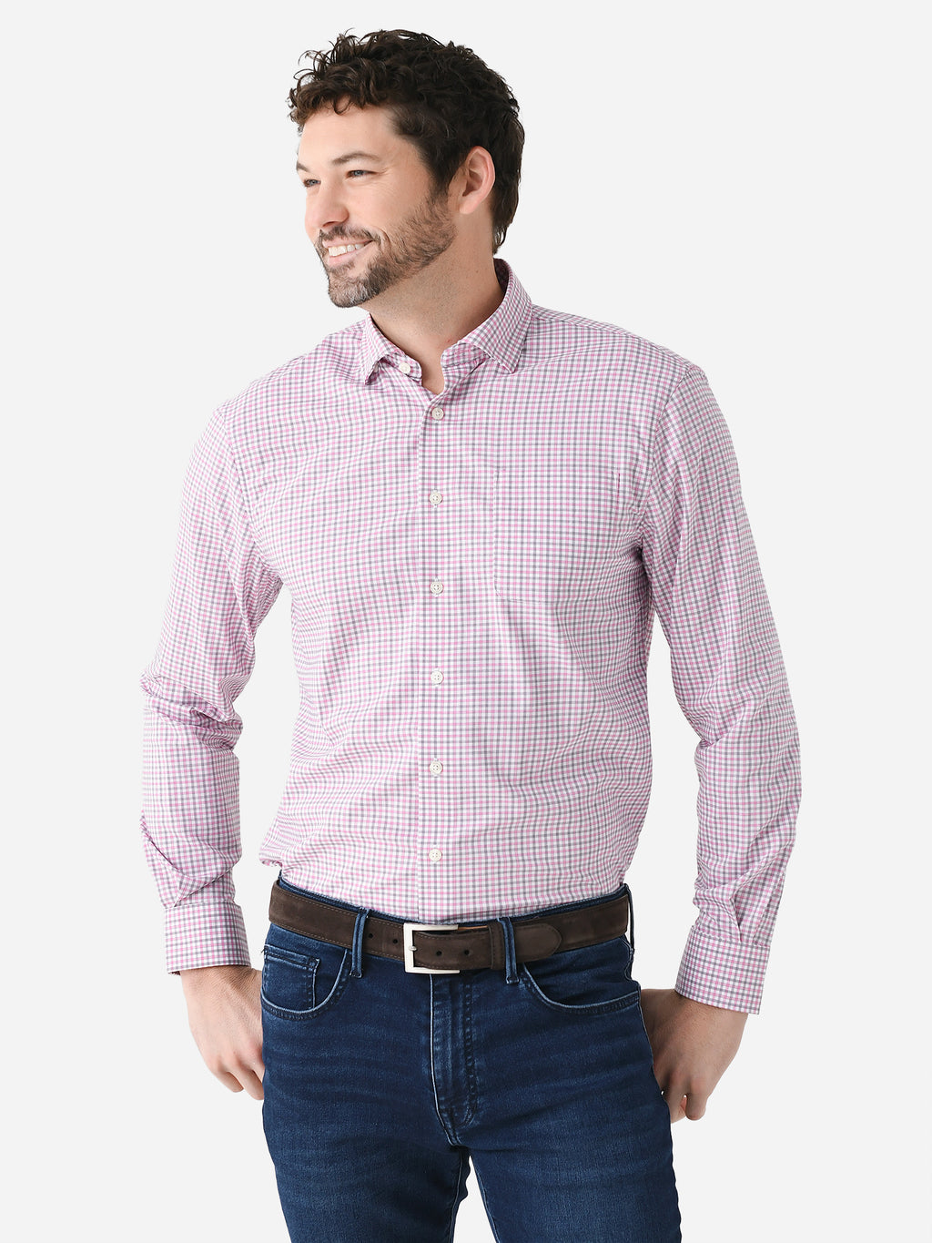 Johnnie-O Men's Acadia Performance Button-Down Shirt - Saint Bernard