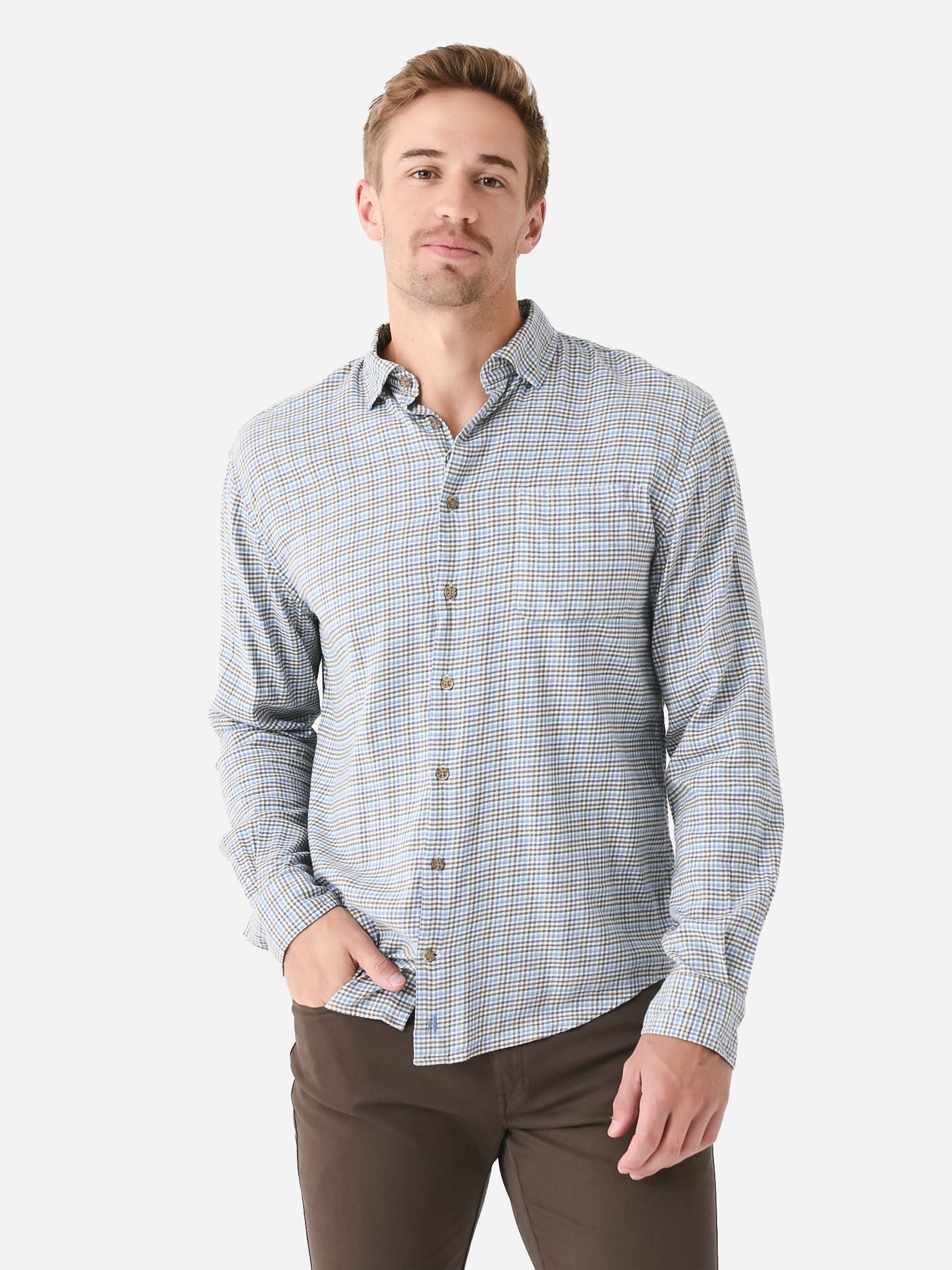 Johnnie-O Men's Metz Hangin' Out Button-Down Shirt - Saint Bernard