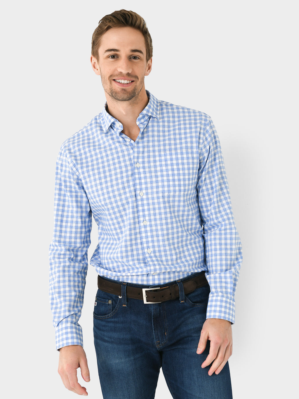 Johnnie-O Men's Ashworth Performance Button-Down Shirt - Saint Bernard