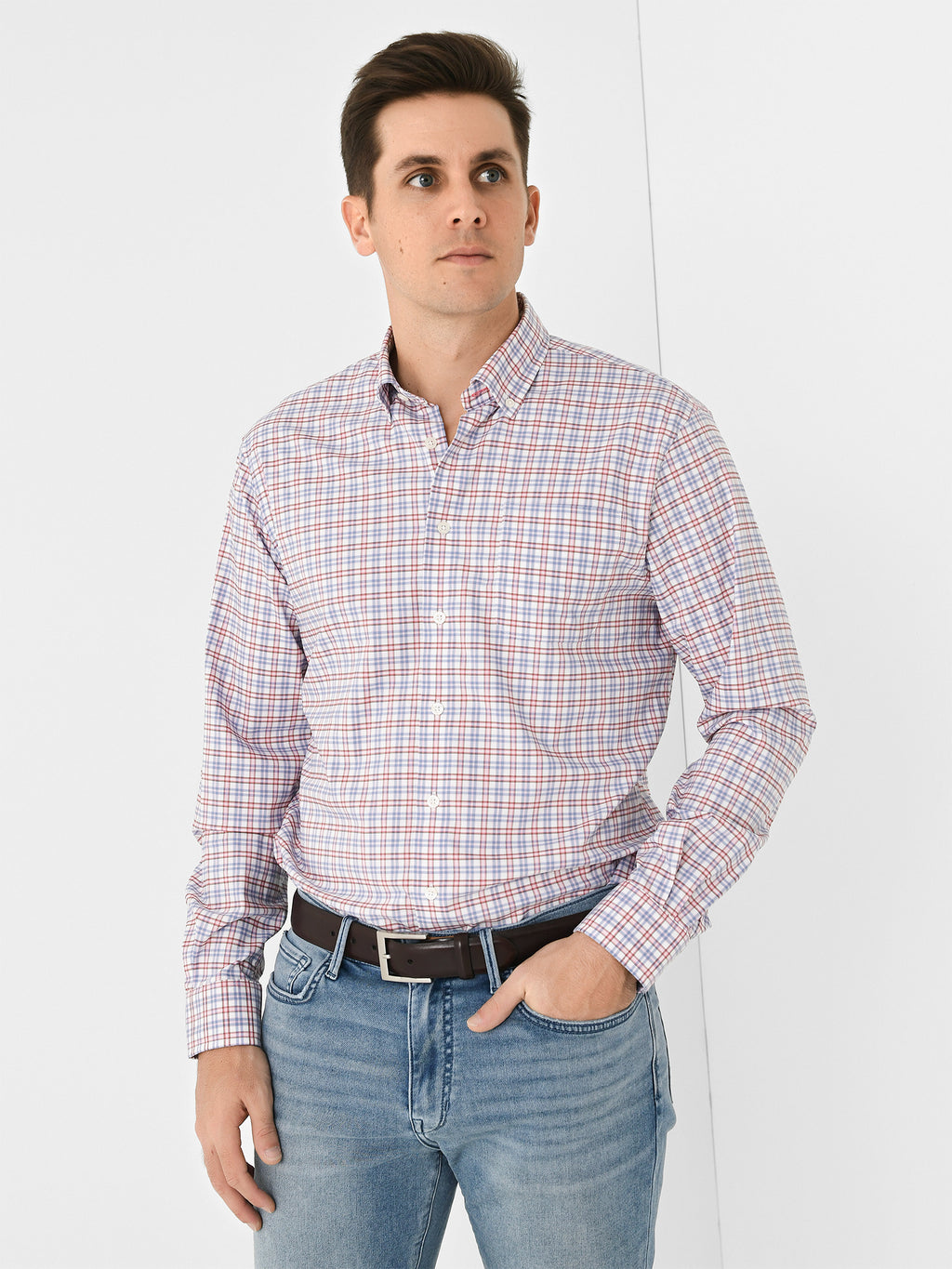 Johnnie-O Men's Wallace Performance Button-Down Shirt - Saint Bernard