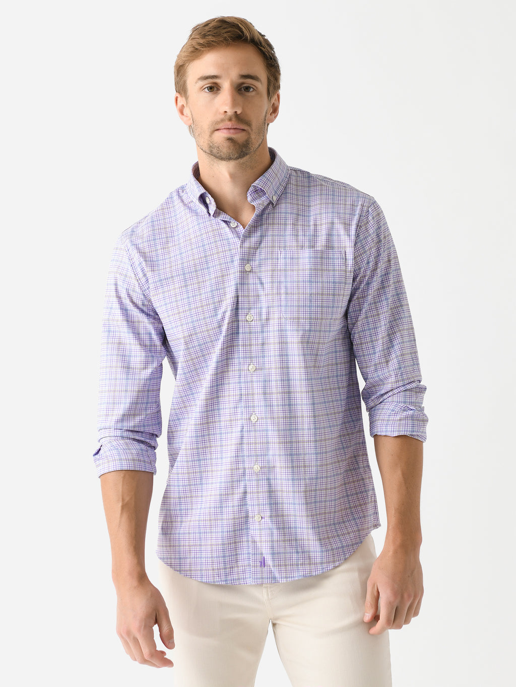 Johnnie-O Men's Everest Performance Button-Down Shirt - Saint Bernard