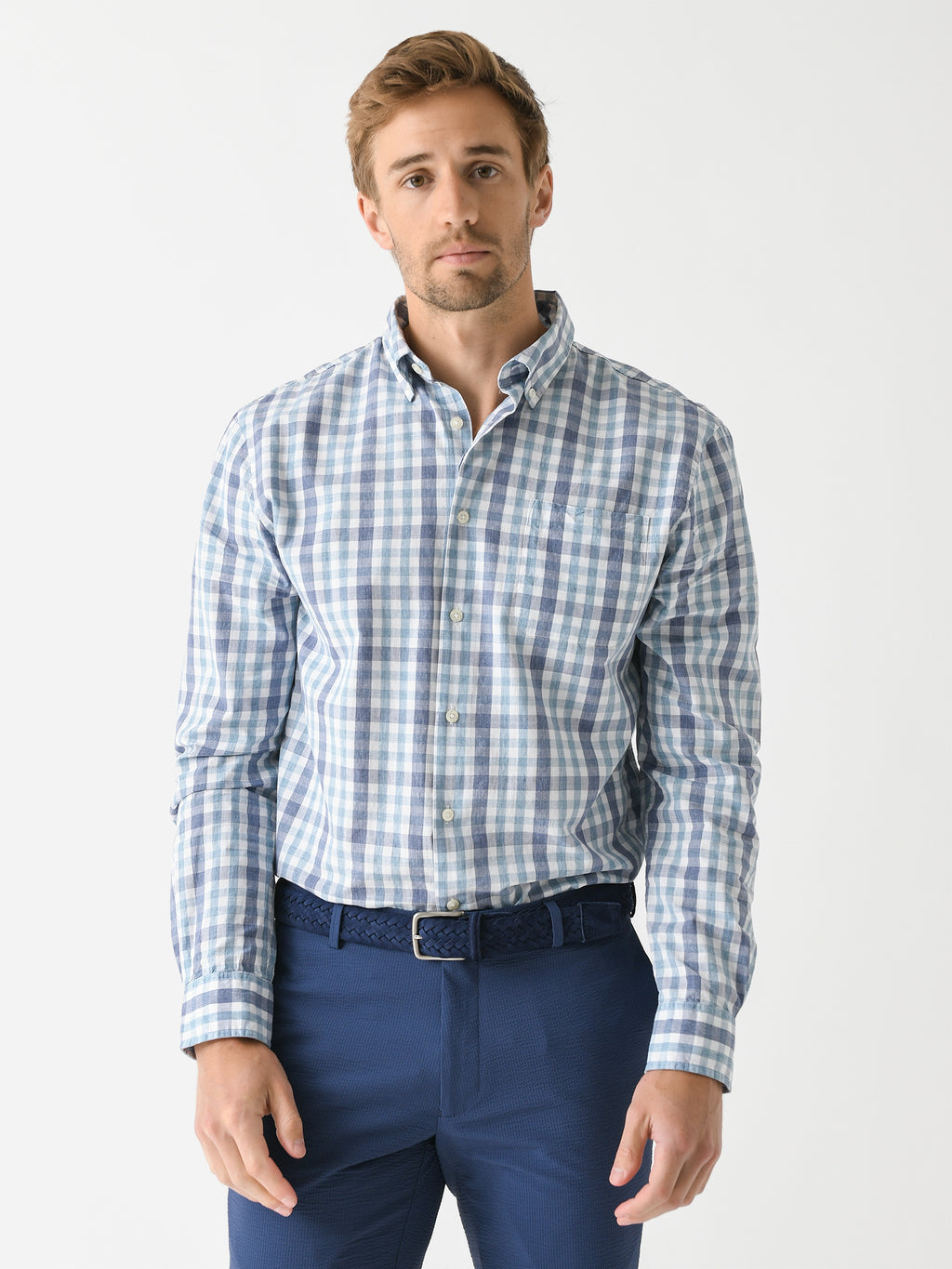 Johnnie-O Men's Fordhart Tucked Button-Down Shirt - Saint Bernard