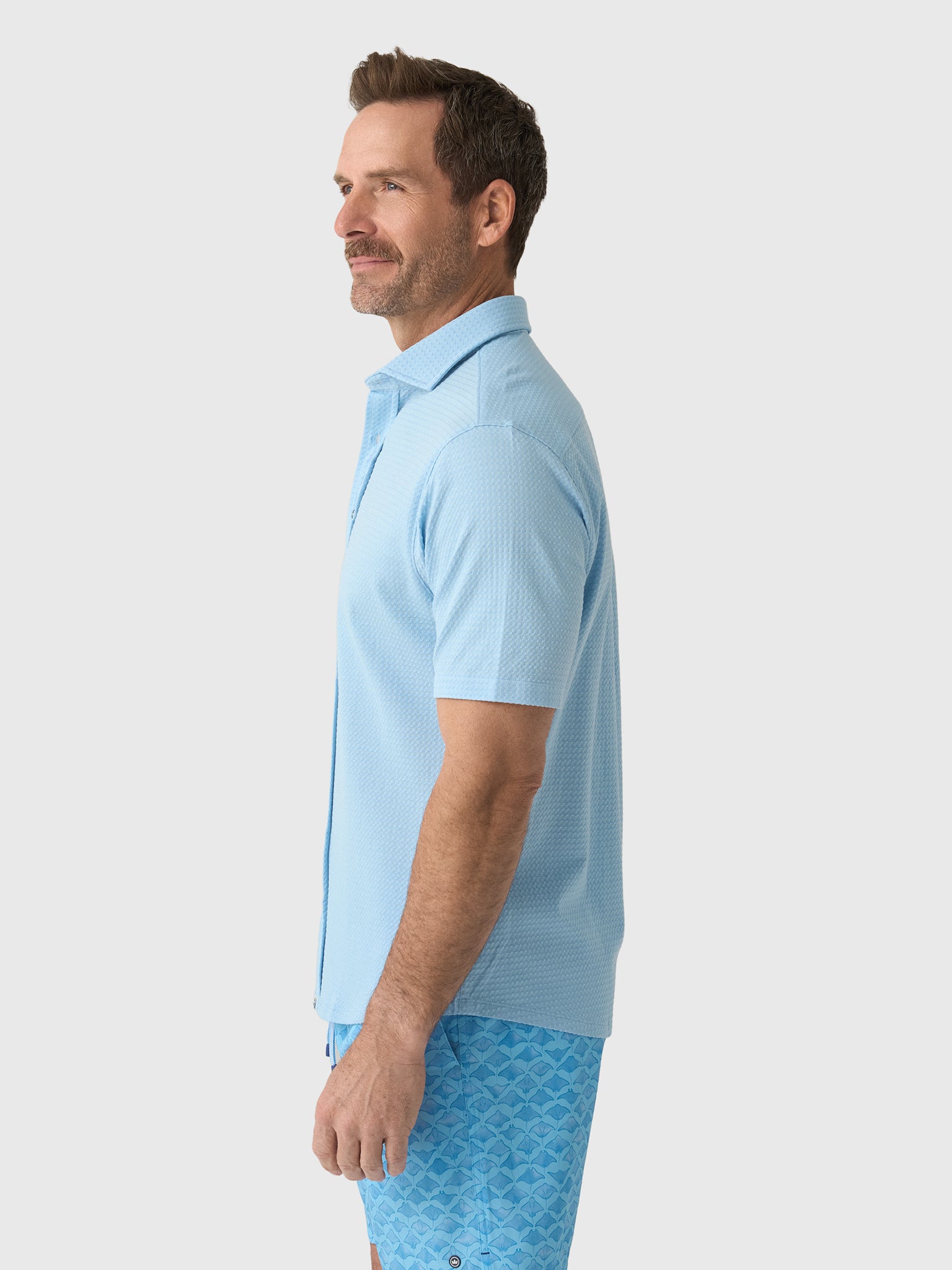 Johnnie-O Men's Surfsucker Hangin' Out Knit Button-Down Shirt
