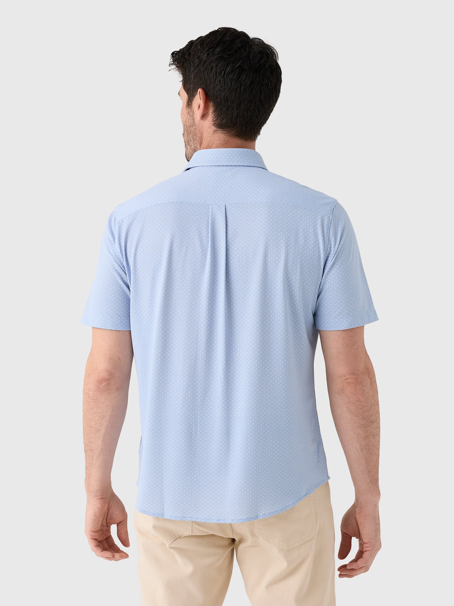 Johnnie-O Men's Augustine Printed Mesh Short Sleeve Button-Down Shirt - Saint Bernard
