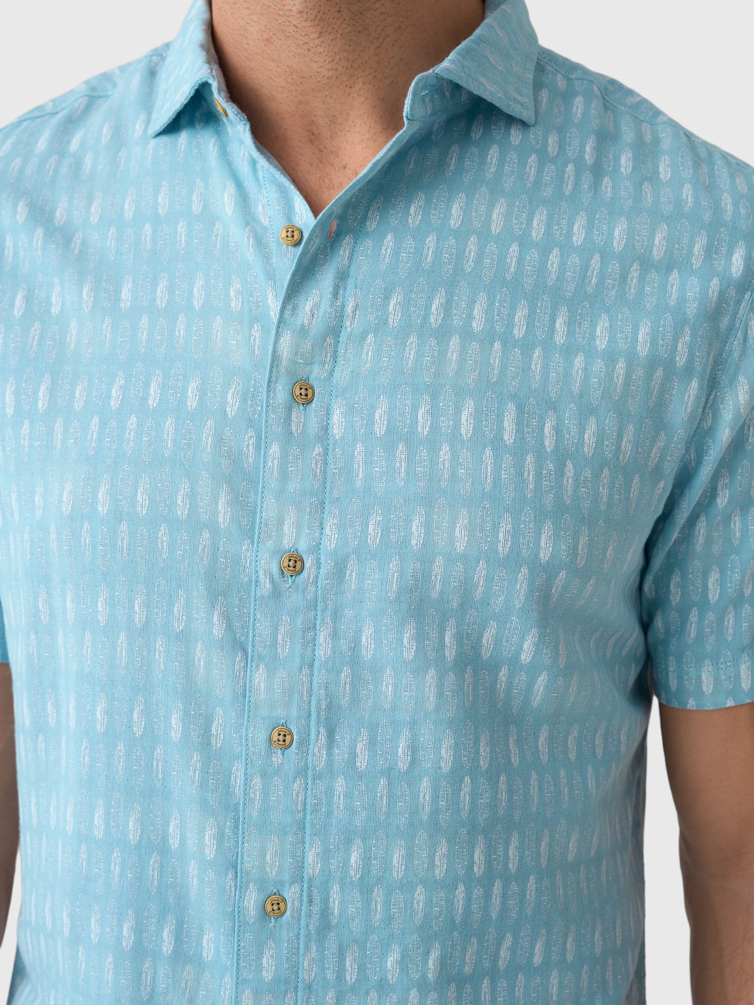 Johnnie-O Men's Beachley Short Sleeve Button-Down Surf Shirt - Saint Bernard