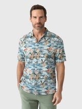 Johnnie-O Men's Surf Flannel Almanzo Button-Down Shirt - Saint Bernard