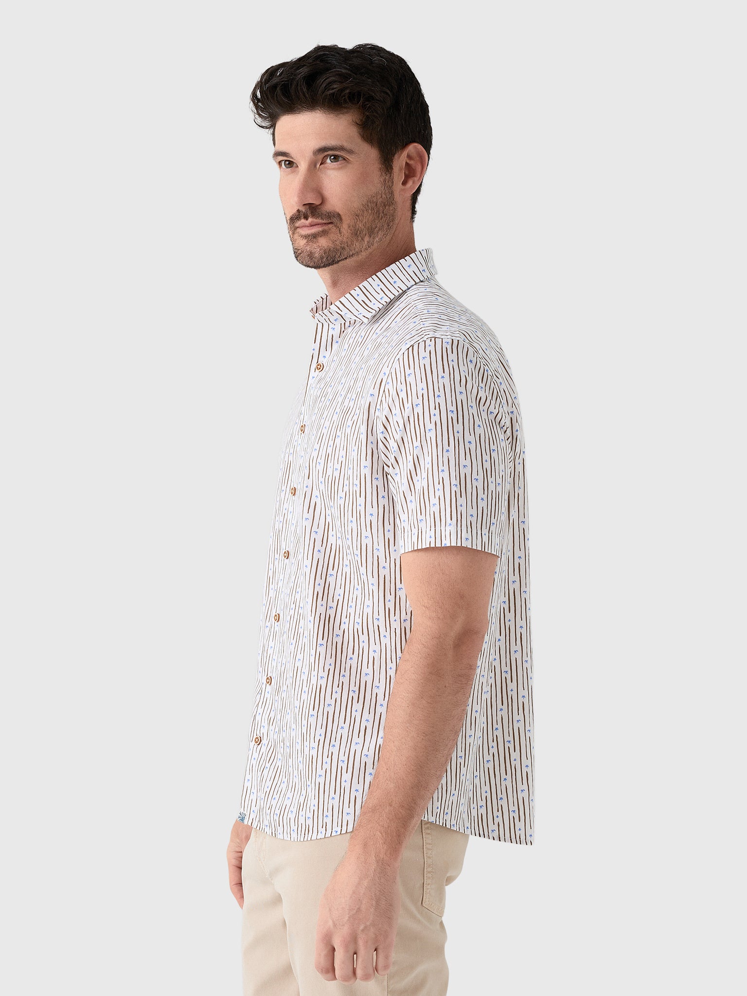 Johnnie-O Men's Pendola Cotton Blend Short Sleeve Button-Down Shirt - Saint Bernard
