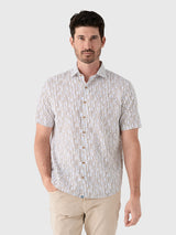 Johnnie-O Men's Pendola Cotton Blend Short Sleeve Button-Down Shirt - Saint Bernard