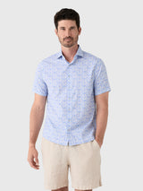Johnnie-O Men's Filipe Printed Tencel Blend Short Sleeve Button-Down Shirt - Saint Bernard