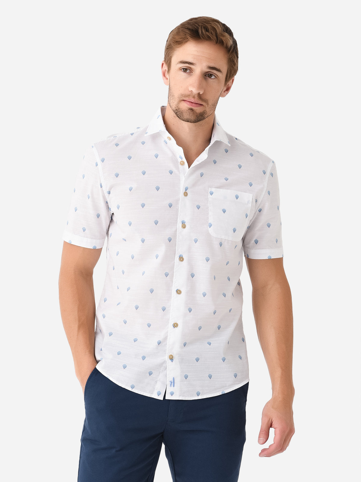 Johnnie-O Men's Bonnie Hangin' Out Button-Down Shirt - Saint Bernard