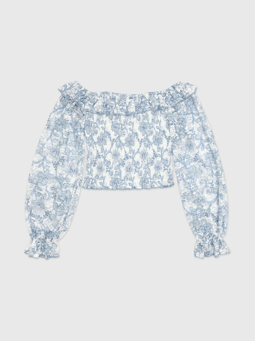 Katie J NYC Tween Girls' Josephine Long Sleeve Top - Saint Bernard
