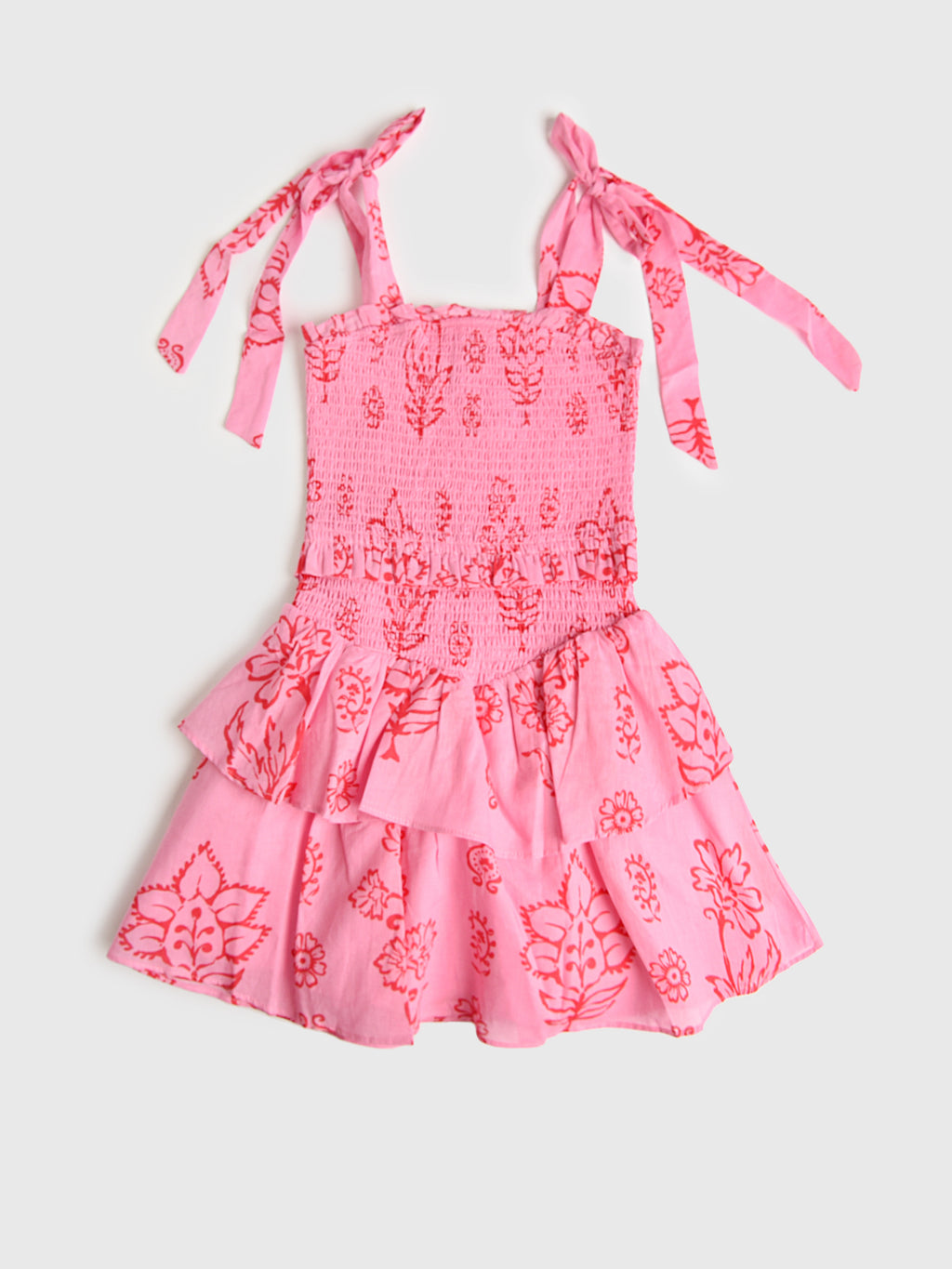 J. Marie Girls' Scarlett Tie Strap Dress - Saint Bernard