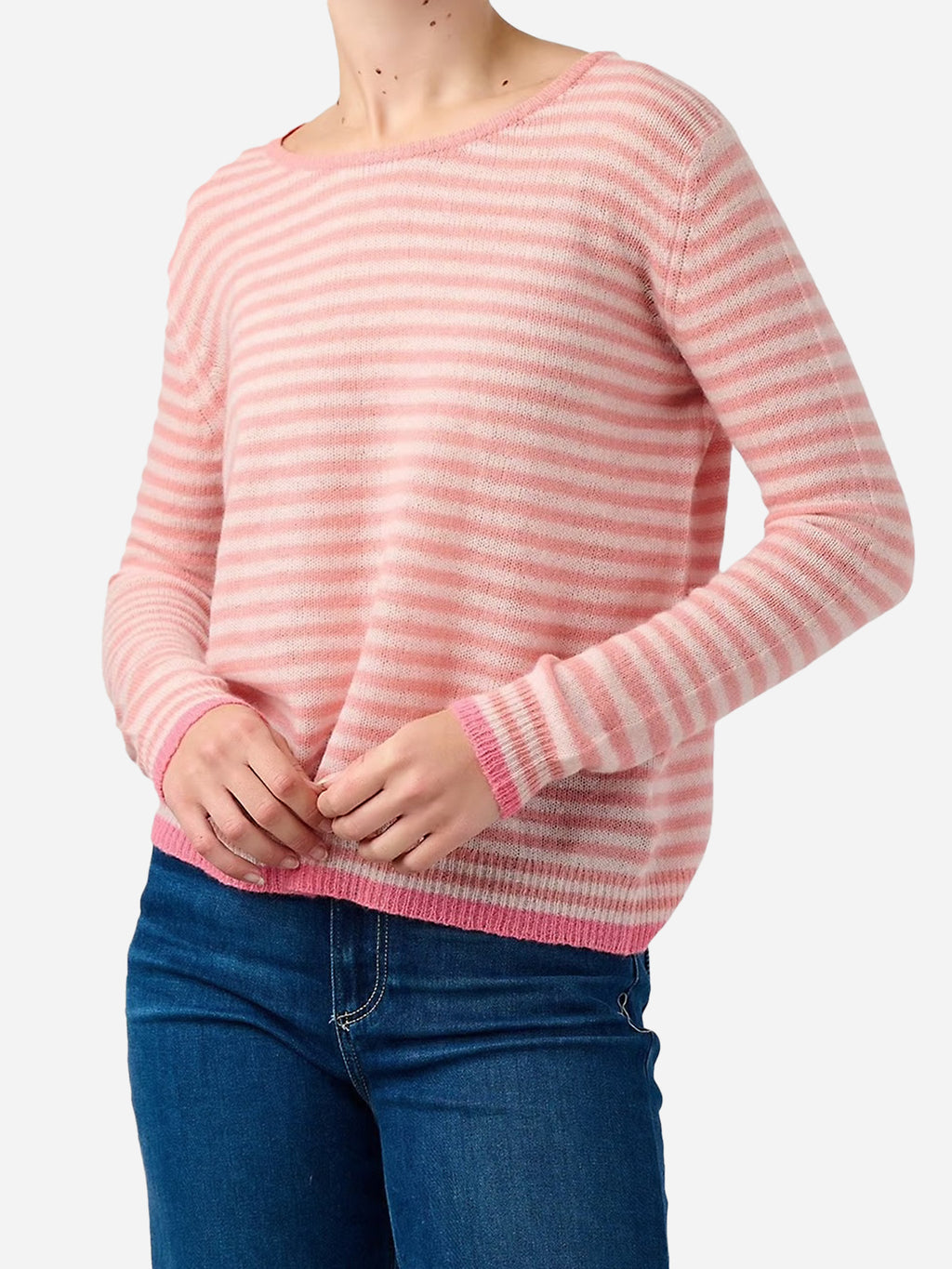 Jumper 1234 Women's Little Stripe Crew Sweater - Saint Bernard