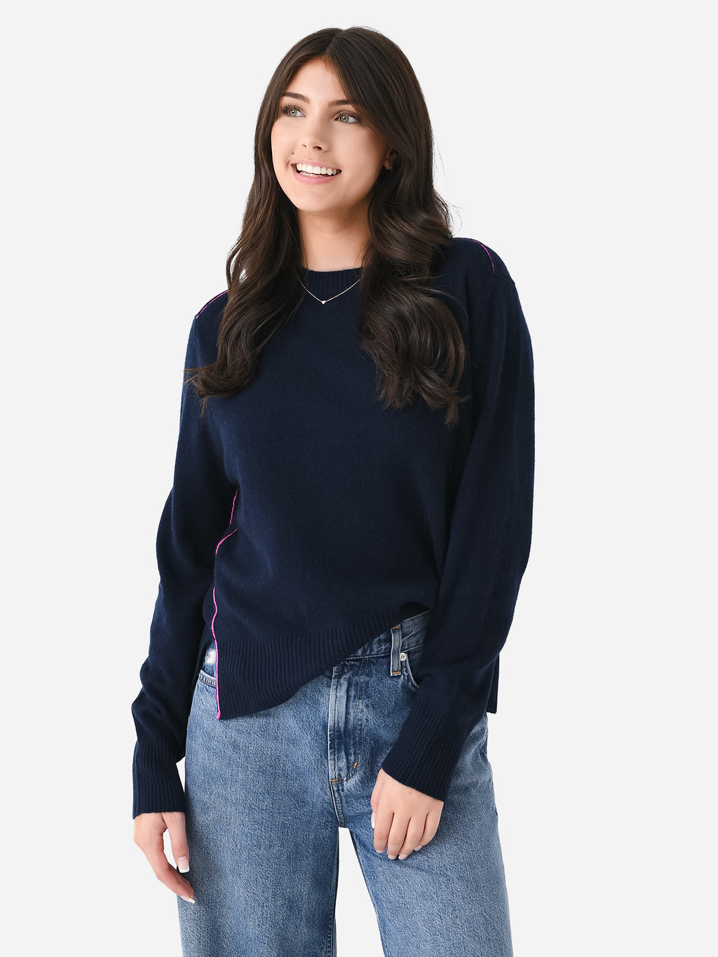 Jumper 1234 Women's Contrast Link Crew Sweater - Saint Bernard