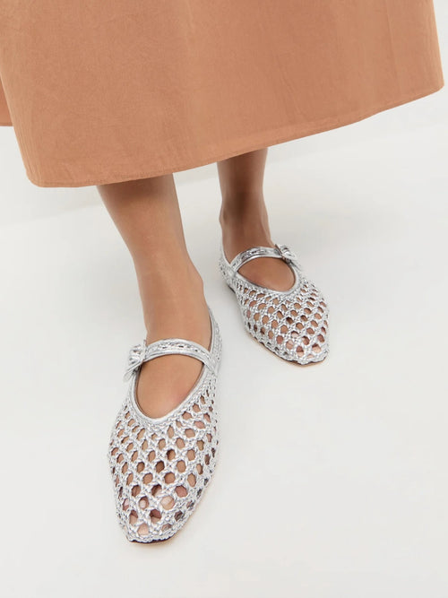 Loeffler Randall Women's Junia Leather Mary Jane Flat - Saint Bernard