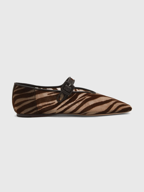 Loeffler Randall Women's Junia Mesh Mary Jane Flat - Saint Bernard