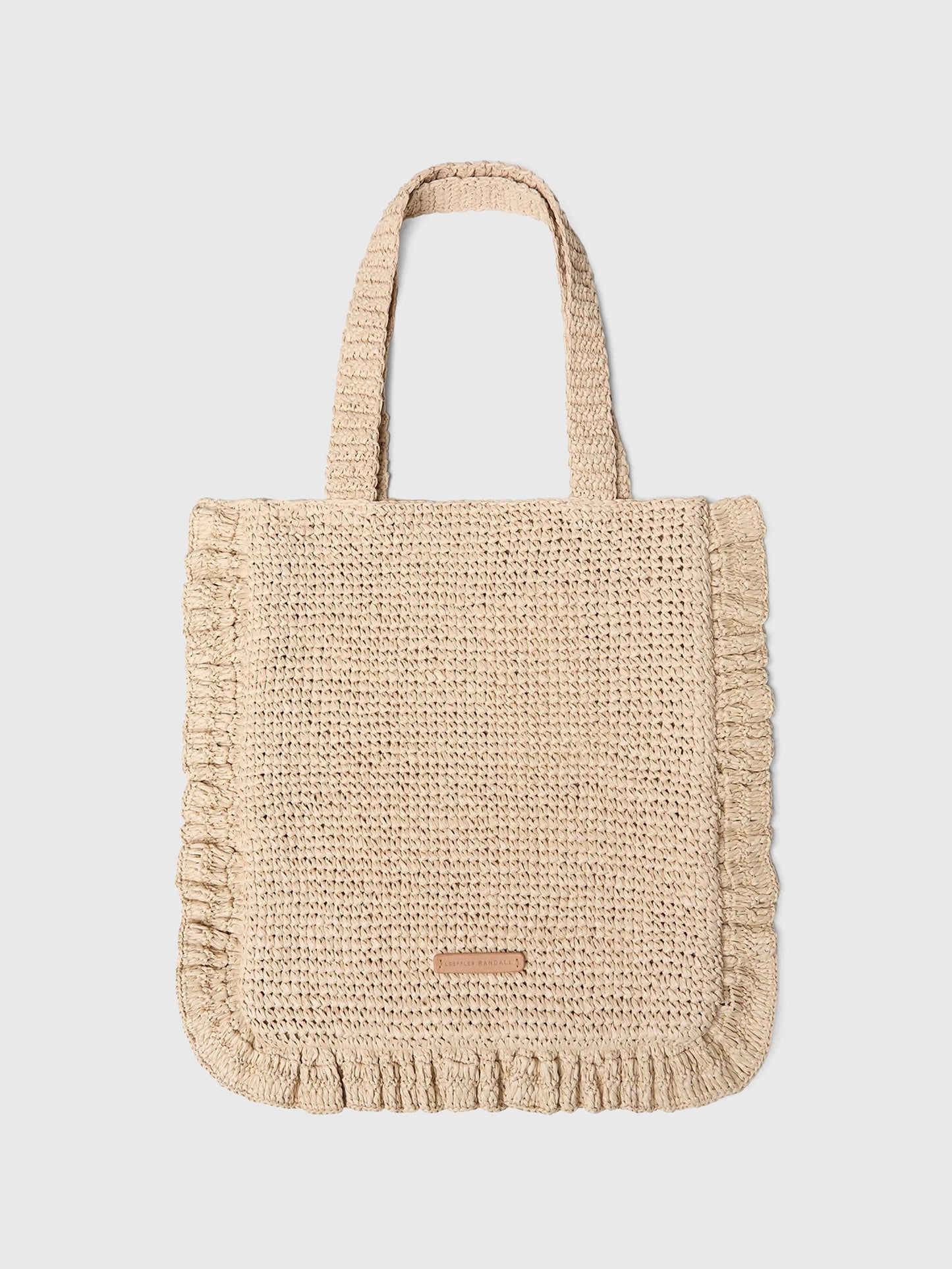 Loeffler Randall Justine Crochet Ruffle Tote - Saint Bernard