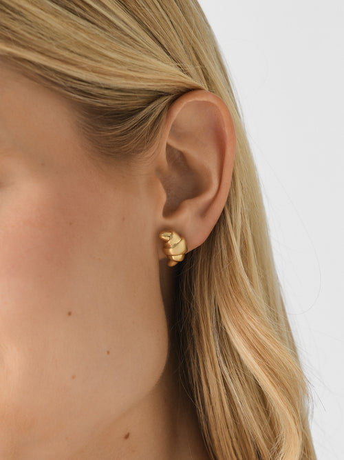 Clare V. Croissant Stud Earrings