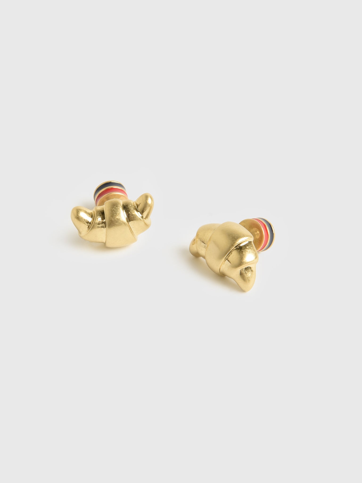 Clare V. Croissant Stud Earrings - Saint Bernard