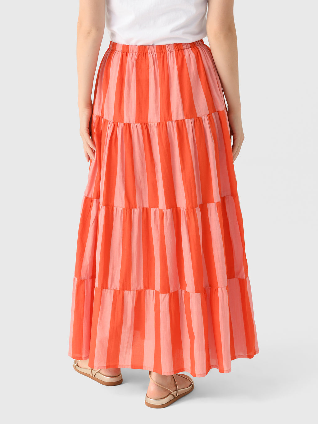 Jane Maxi Skirt xTHICKSTRIPECORAL-alt2
