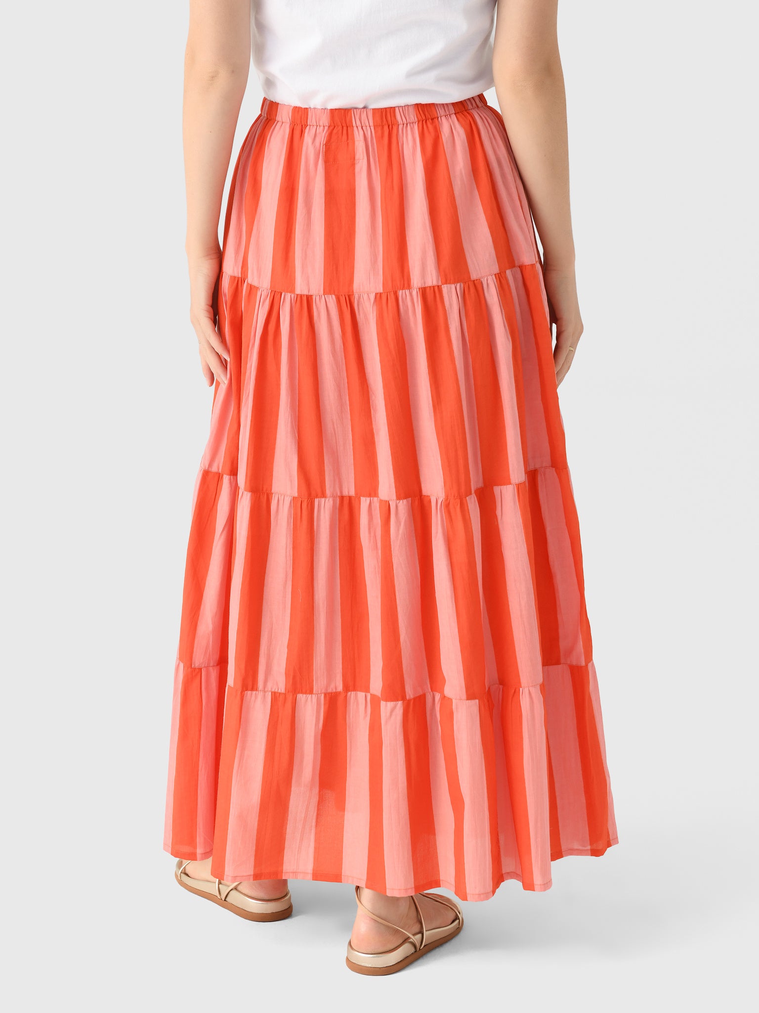 Jane Maxi Skirt xTHICKSTRIPECORAL-alt2