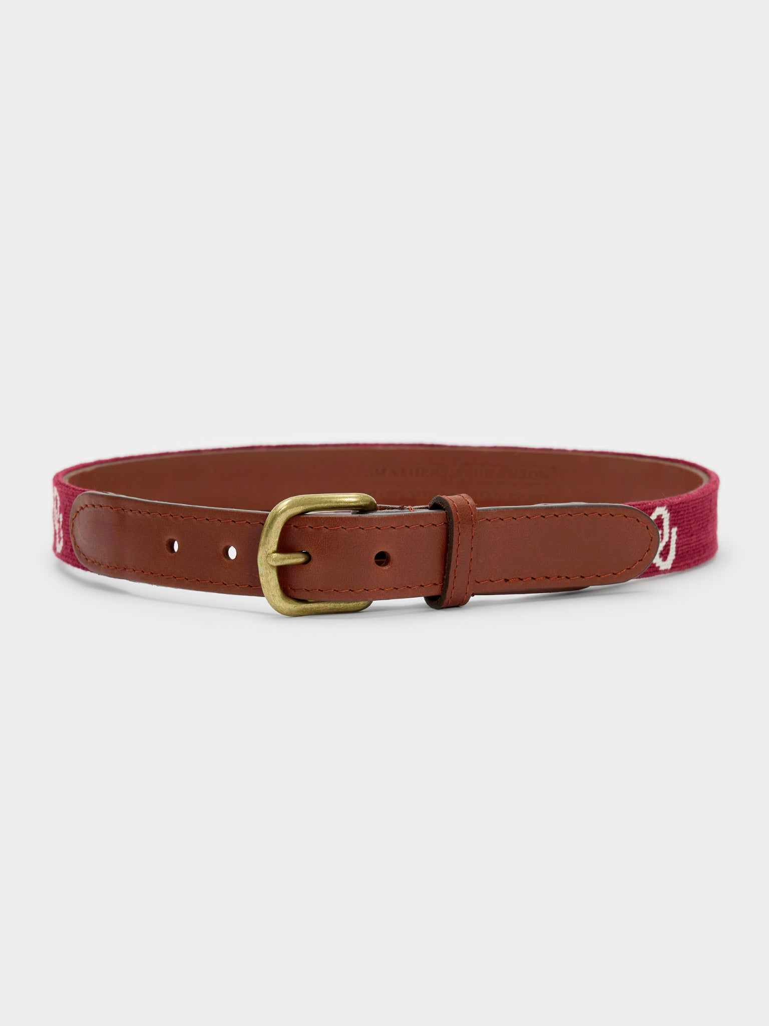 Smathers & Branson Boys' University of Oklahoma Needlepoint Belt - Saint Bernard