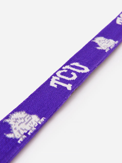 Smathers & Branson Boys' Texas Christian University Needlepoint Belt