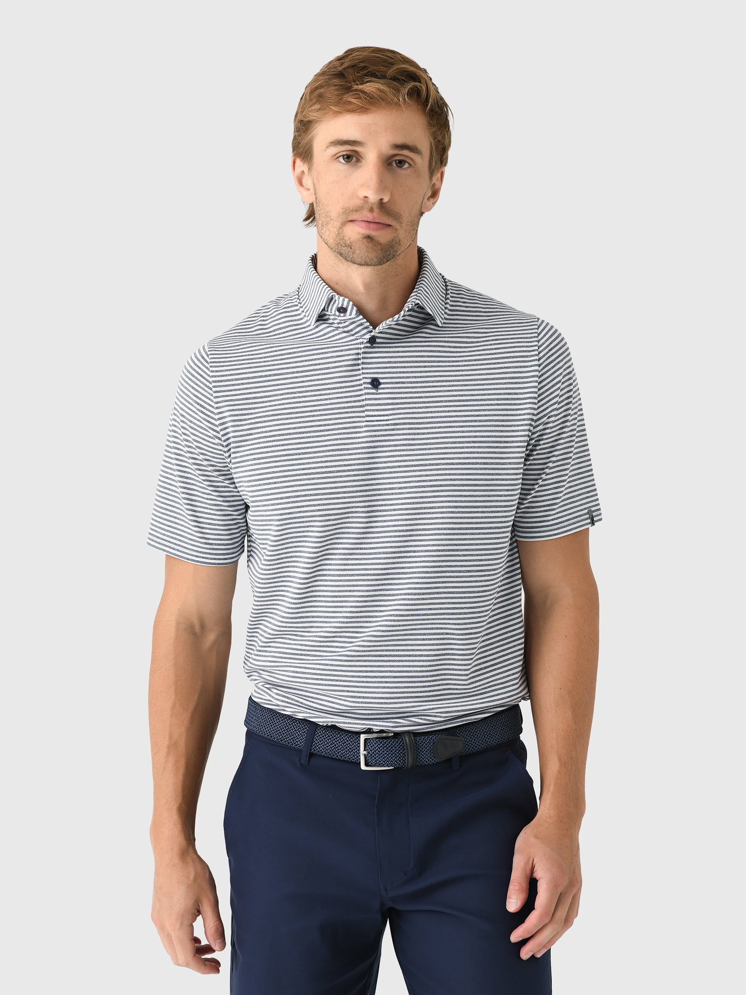 KJUS Men's Lee Stripe Polo | $99.00 | Saint Bernard