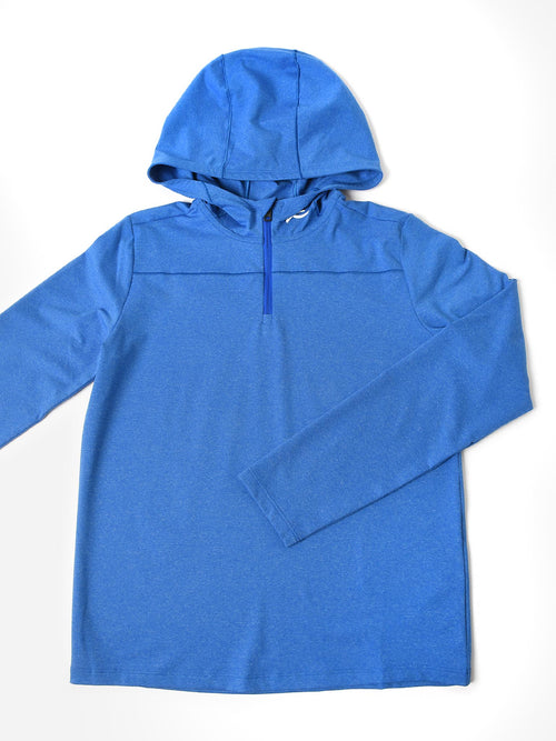 KJUS Boys' Hooded Midlayer Half-Zip - Saint Bernard