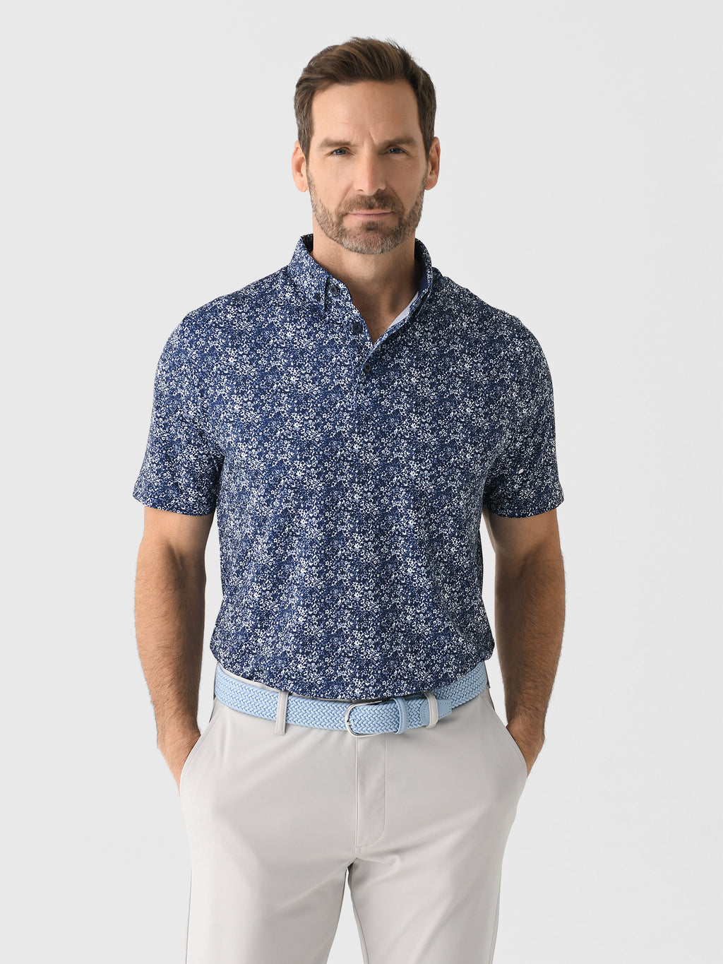 KJUS Men's Lance Printed Polo - Saint Bernard