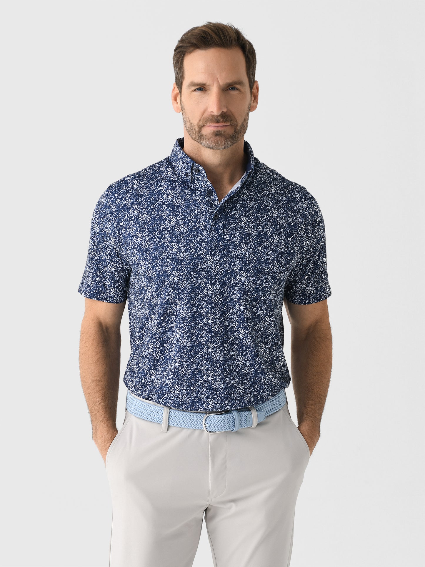 KJUS Men's Lance Printed Polo - Saint Bernard