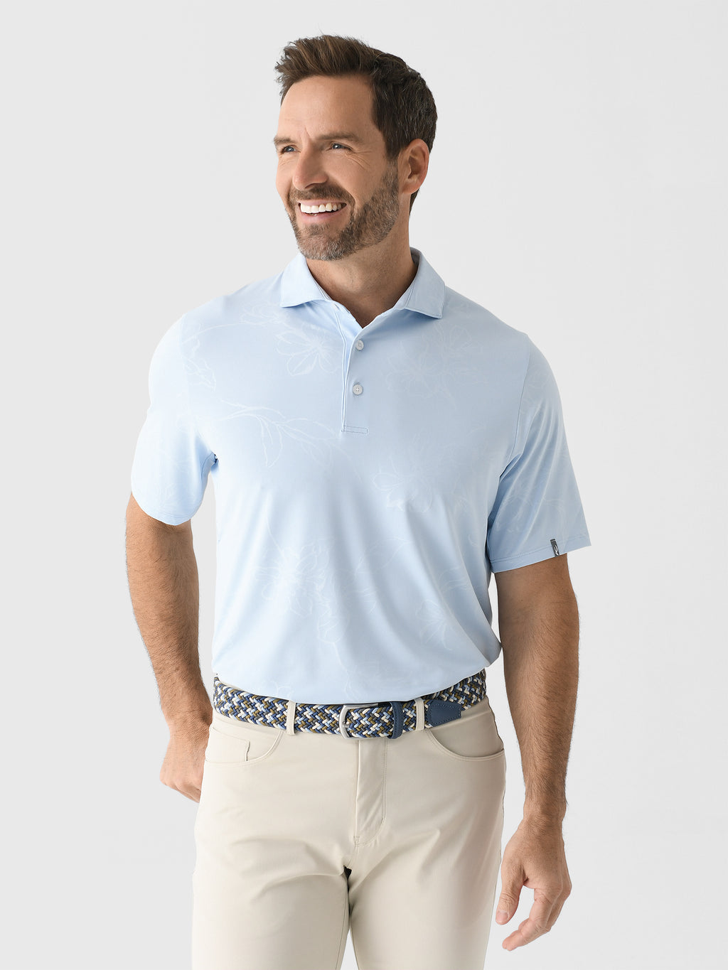 KJUS Men's Motion Embossed Polo - Saint Bernard