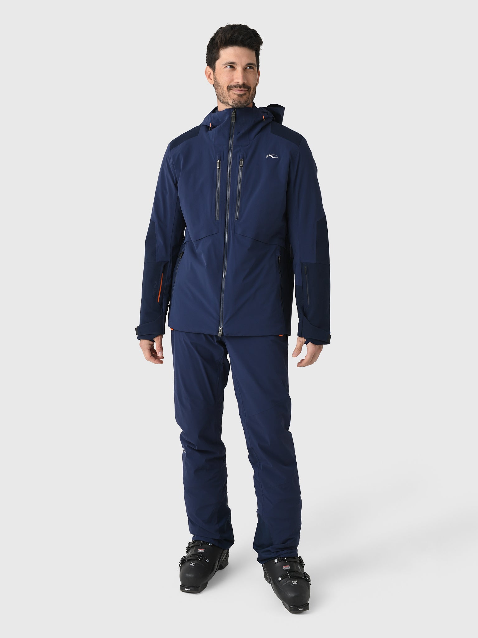 KJUS スキーウェア 上下 164 青系 ジグザグパターン KJUS Men's Ligety HexAir Jacket – Saint Bernard