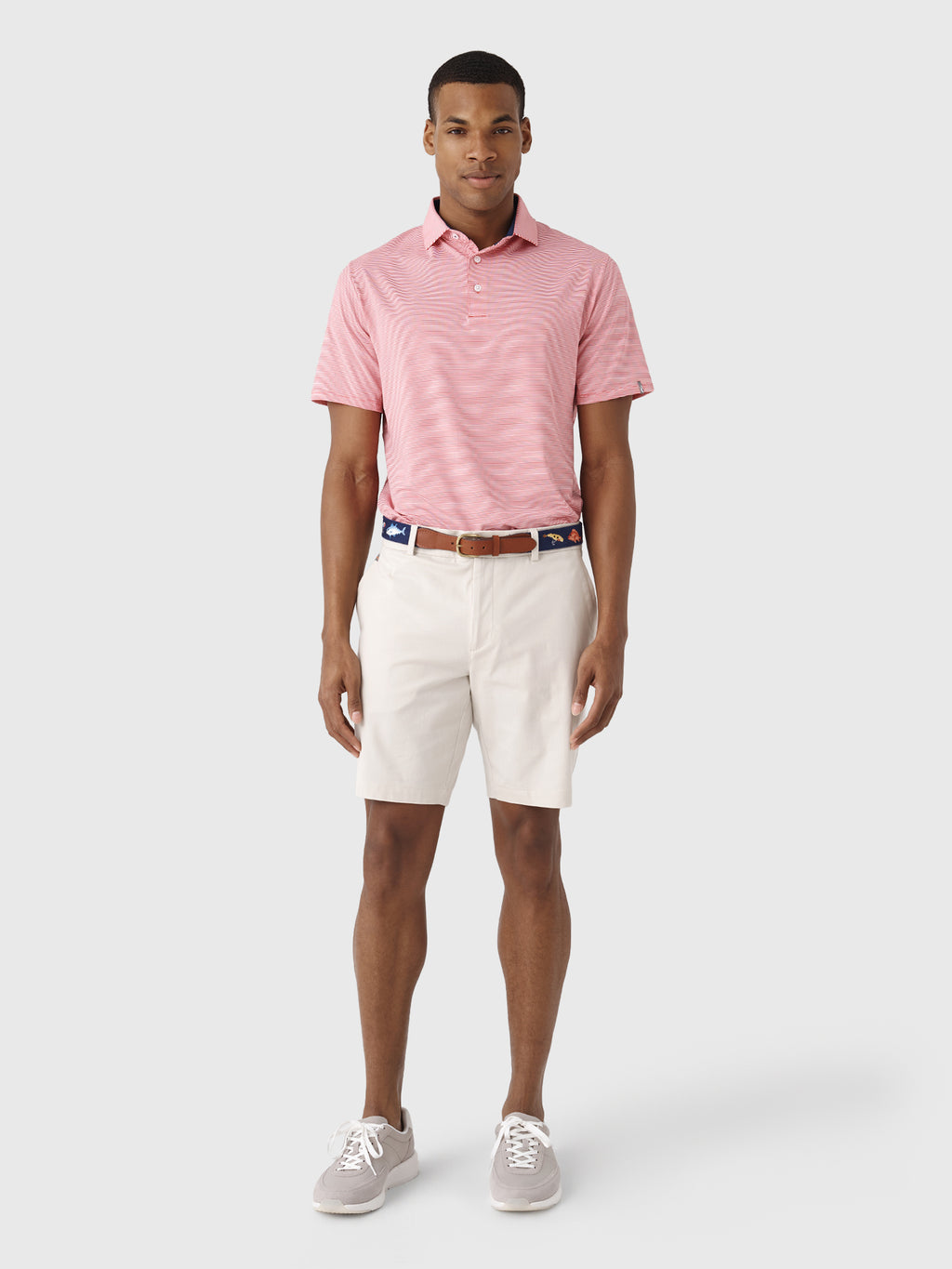KJUS Men's Soren Stripe Polo - Saint Bernard