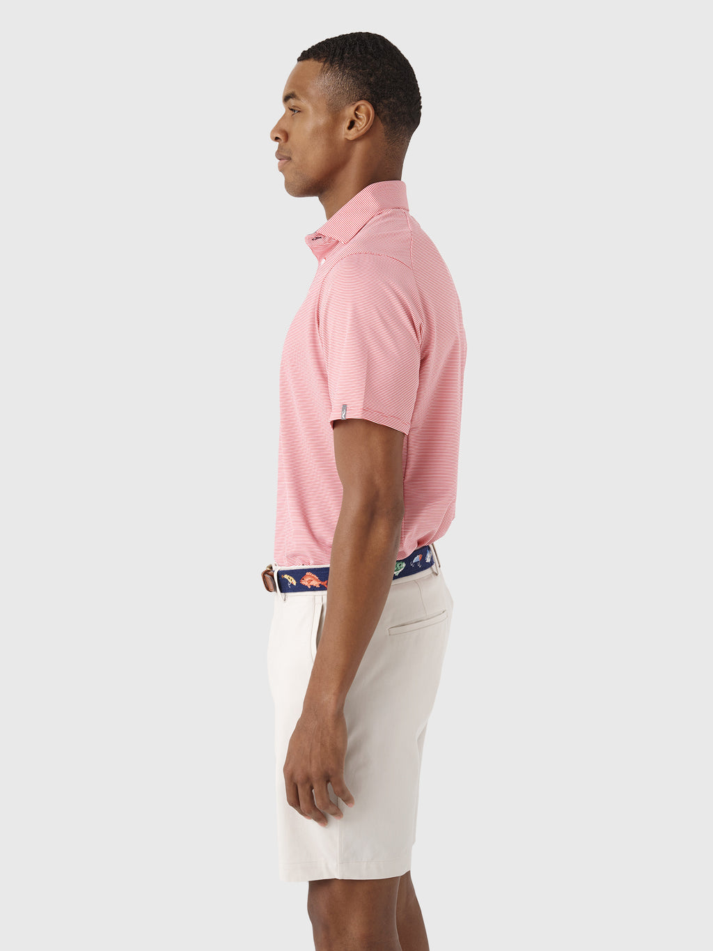 KJUS Men's Soren Stripe Polo - Saint Bernard