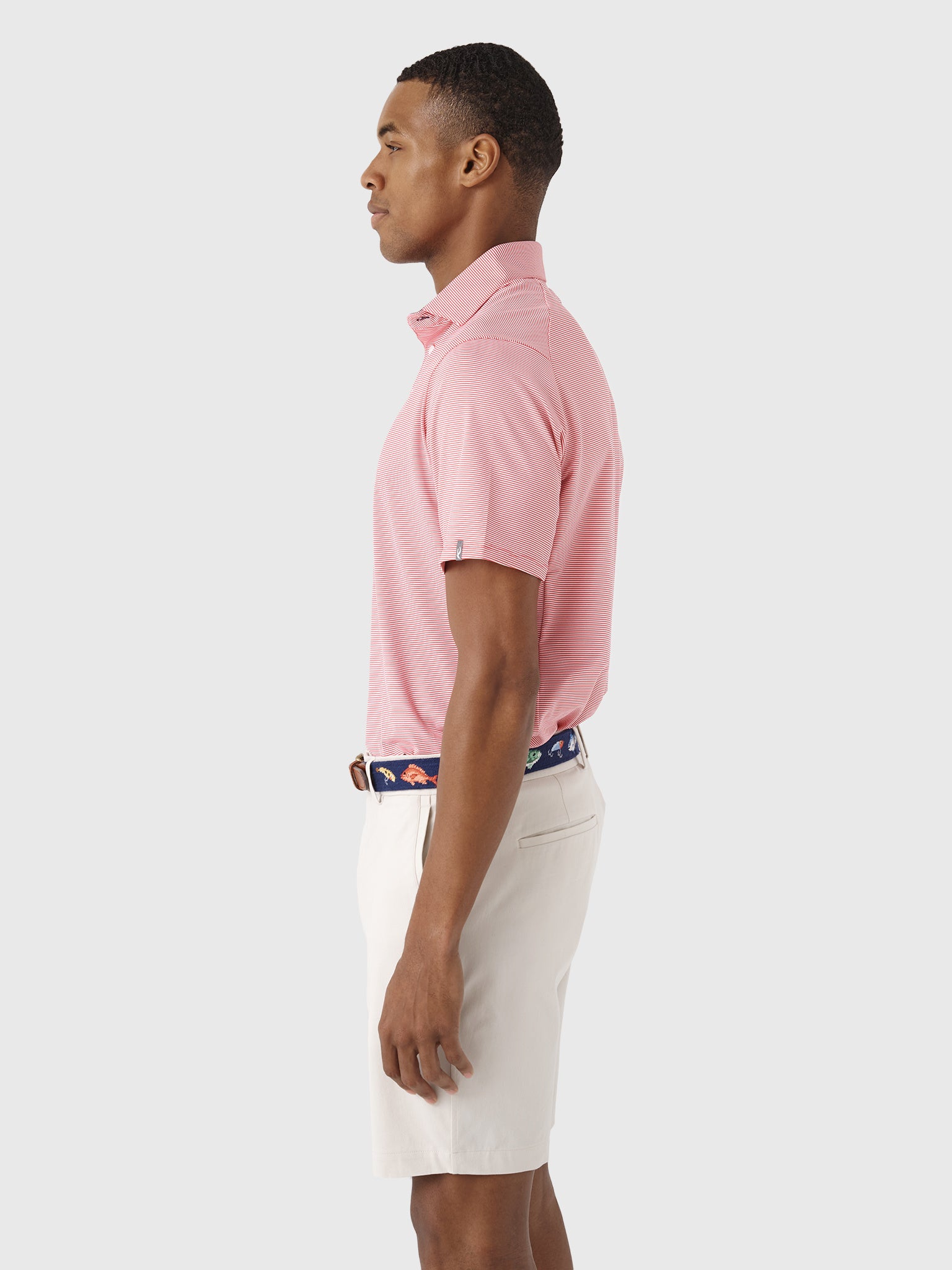 KJUS Men's Soren Stripe Polo - Saint Bernard