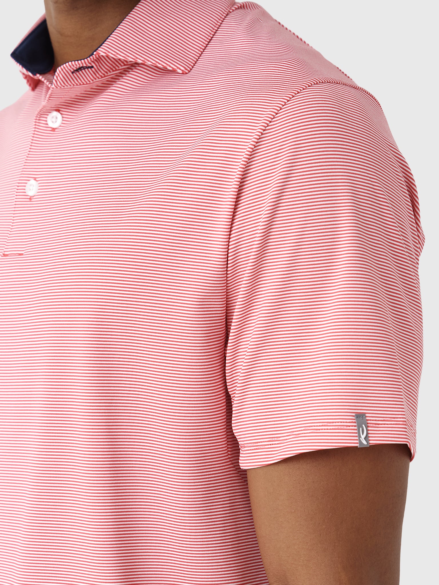 KJUS Men's Soren Stripe Polo - Saint Bernard