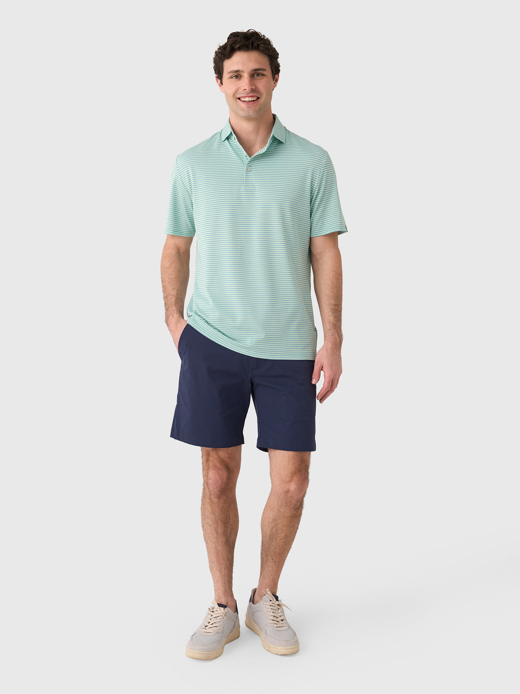 KJUS Men's Lee Stripe Polo - Saint Bernard