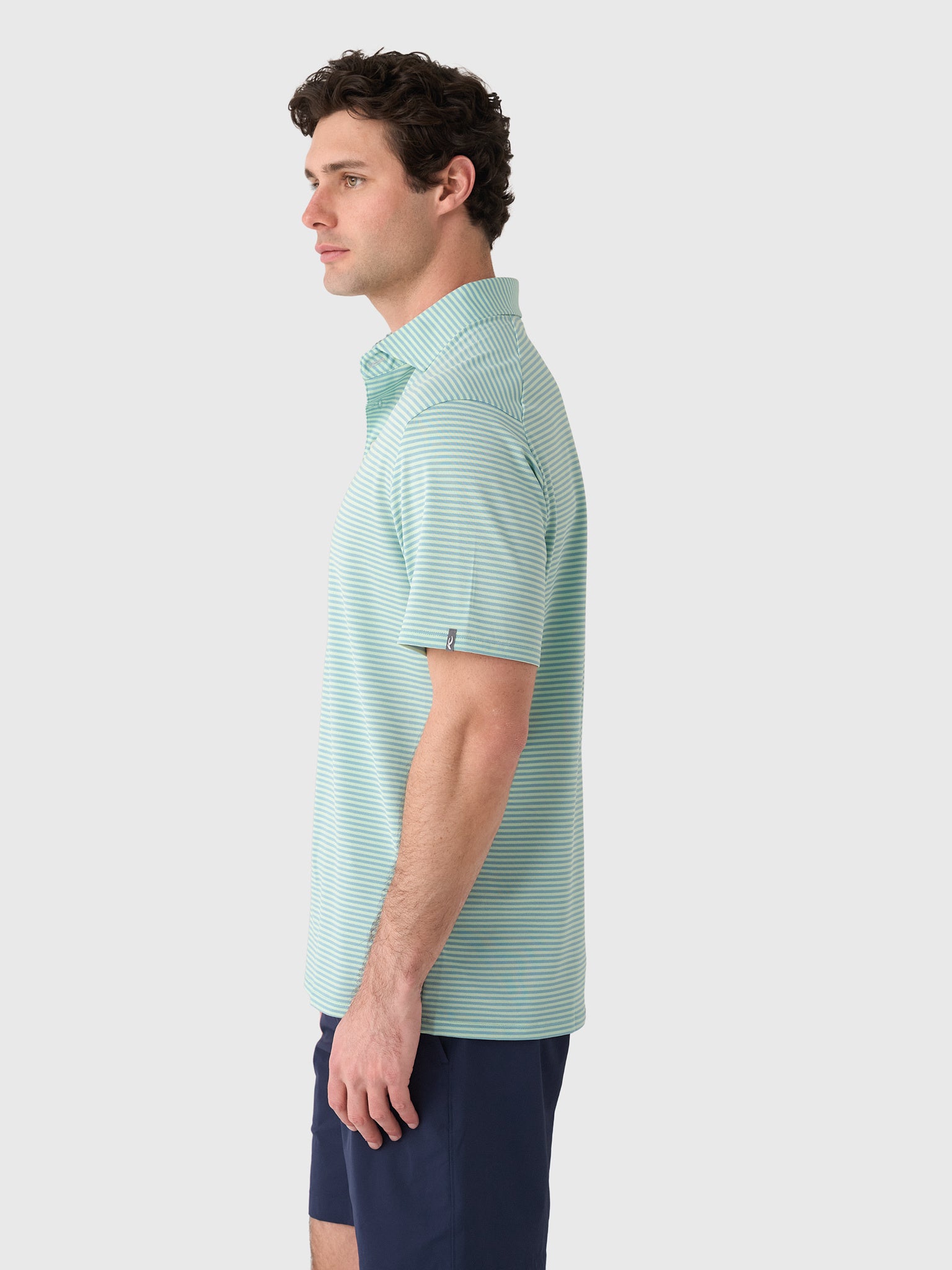 KJUS Men's Lee Stripe Polo - Saint Bernard
