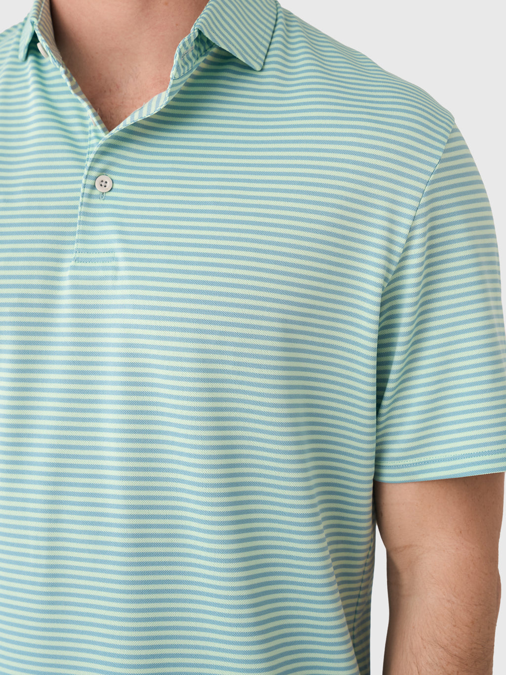 KJUS Men's Lee Stripe Polo - Saint Bernard
