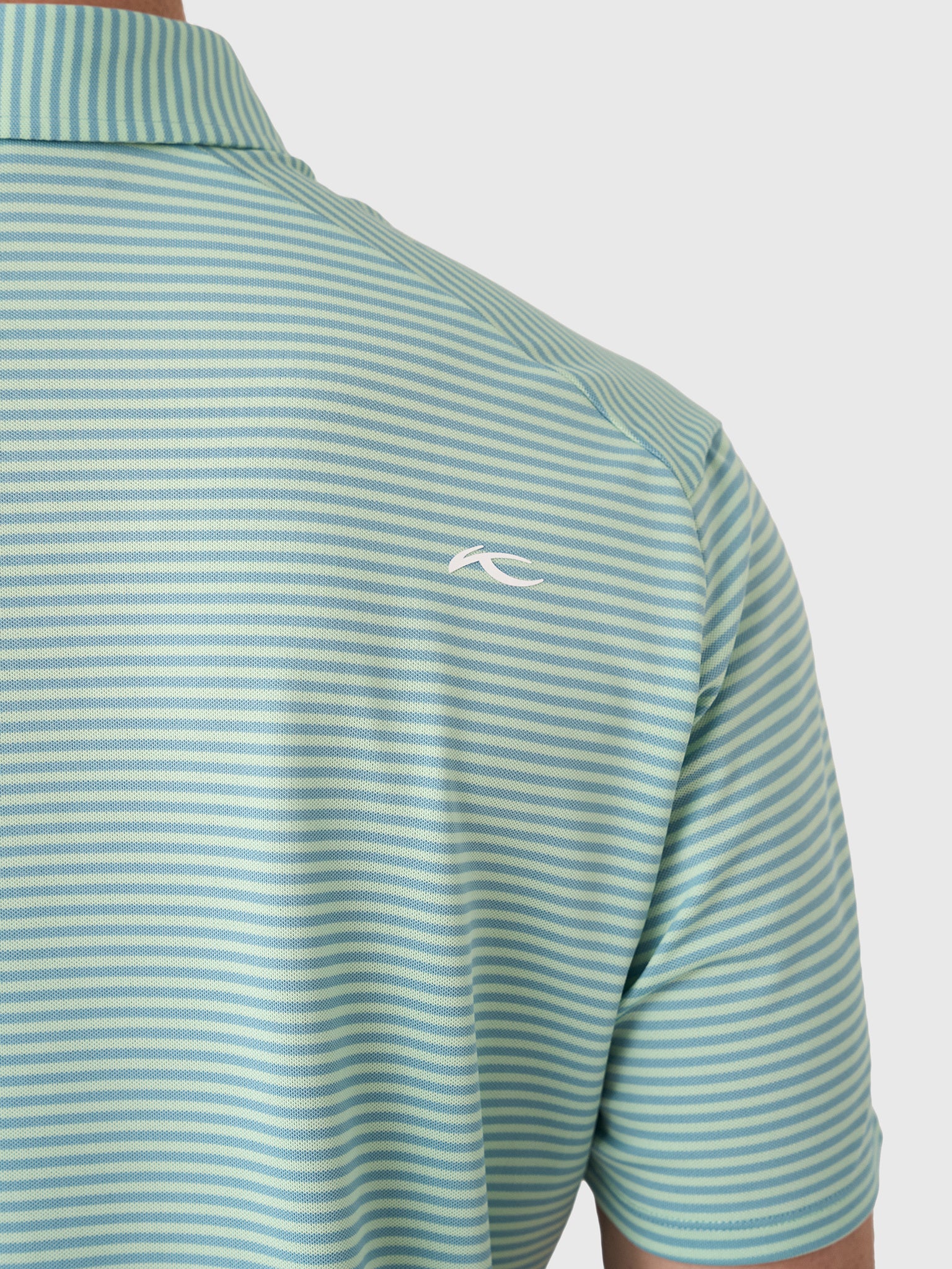 KJUS Men's Lee Stripe Polo - Saint Bernard