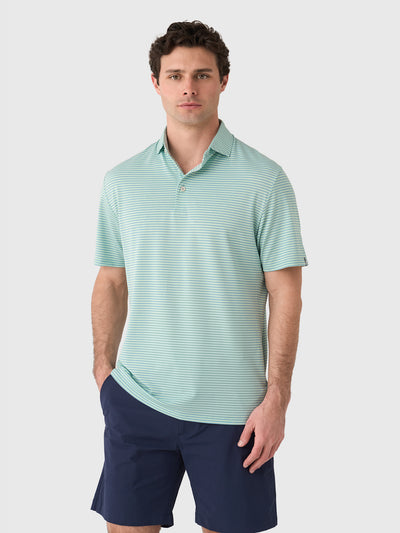 KJUS Men's Lee Stripe Polo - Saint Bernard