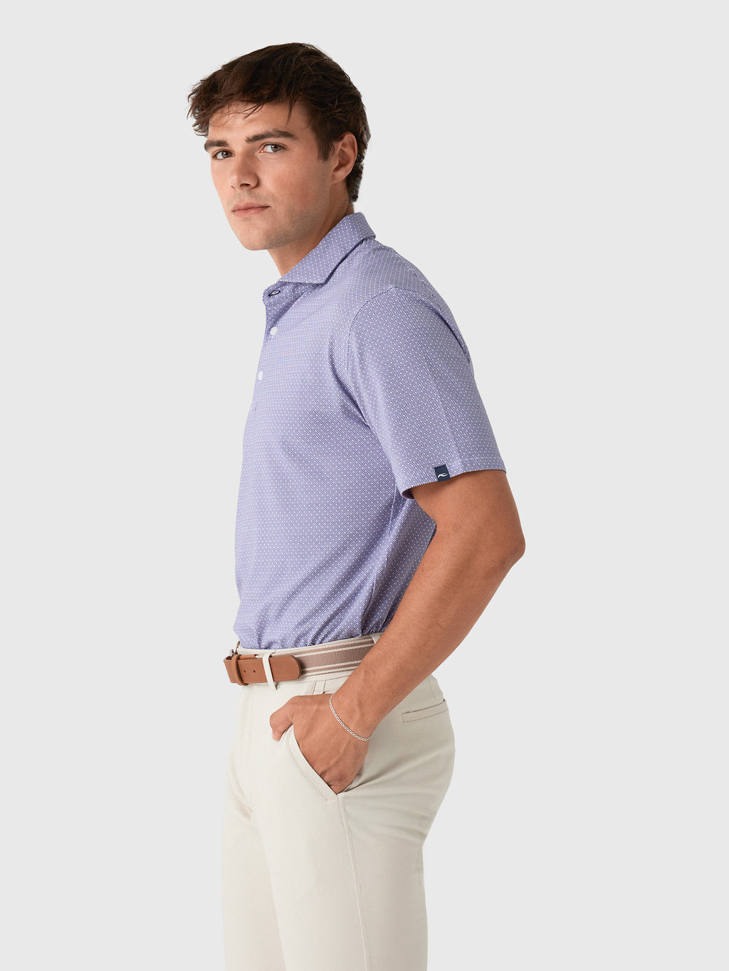 KJUS Men's Hollow Pima Printed Polo - Saint Bernard